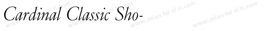Cardinal Classic Sho字体转换